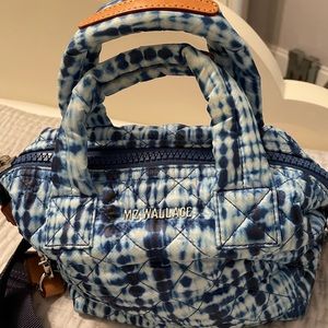 MZ Wallace blue tie-dye look Micro Sutton bag.